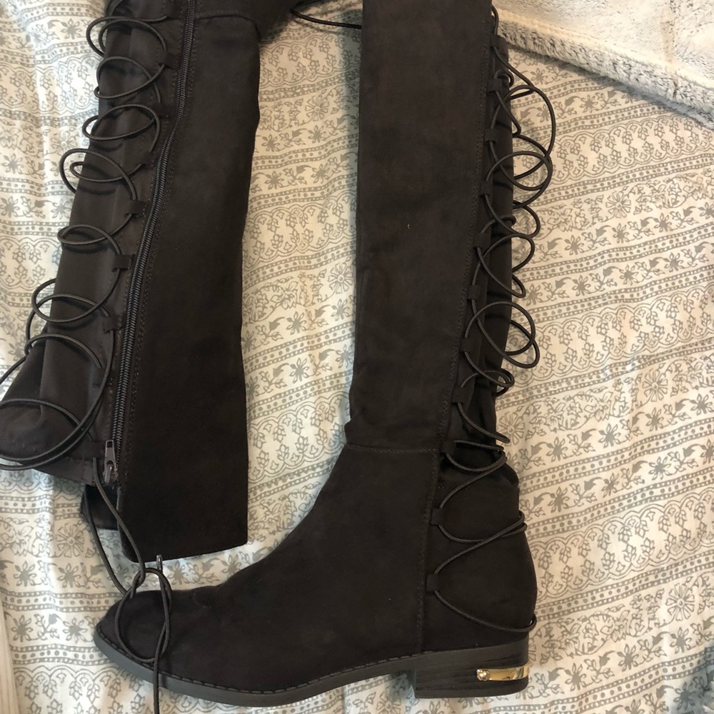 Brown Lace Up Boots